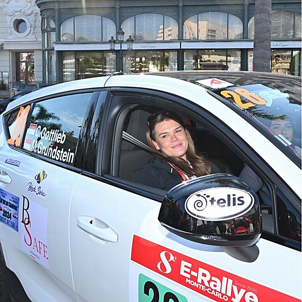 Camille Gottlieb en la salida del rally. 