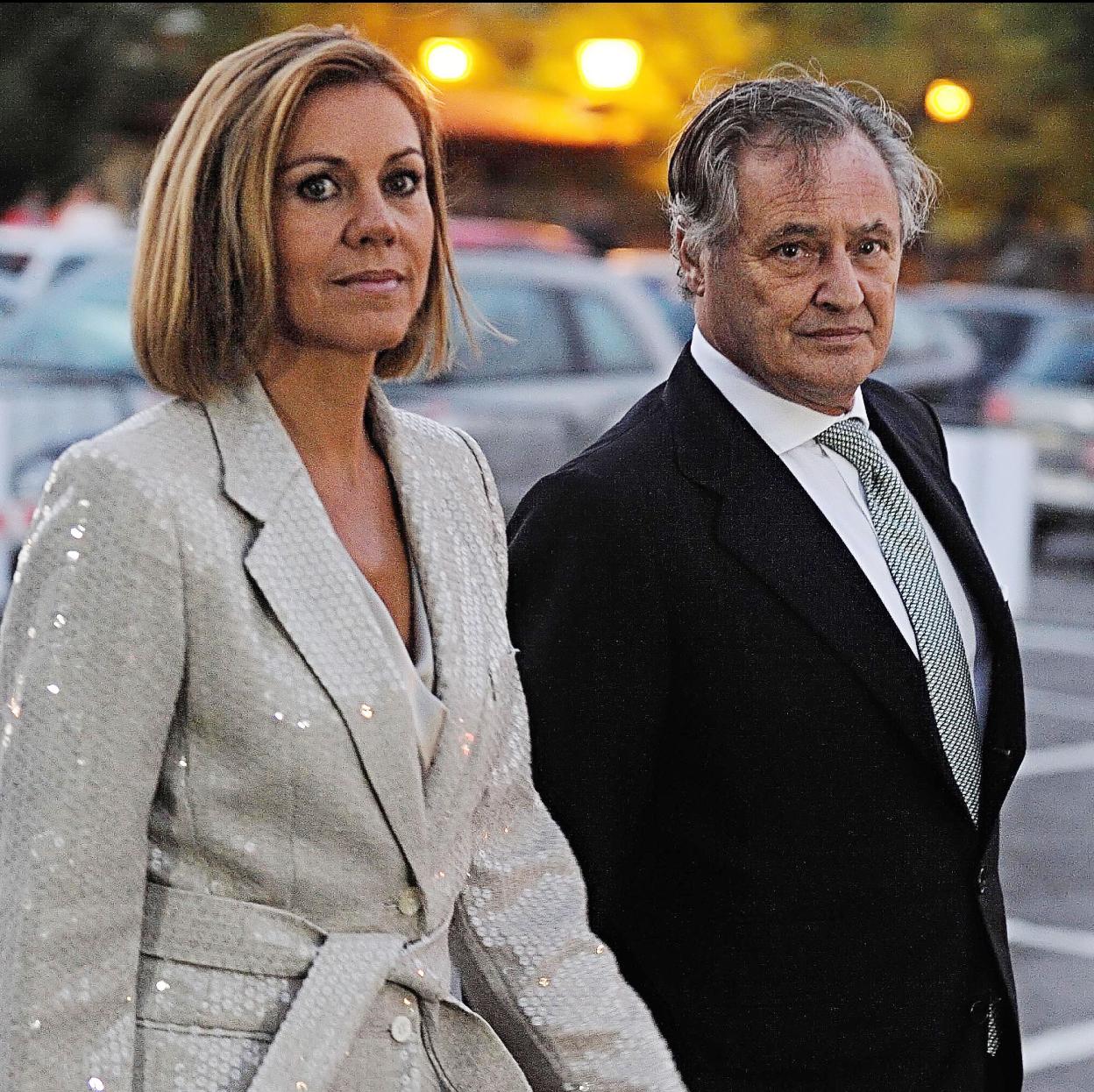 María Dolores de Cospedal e Ignacio López del Hierro, en una de sus pocas apariciones públicas de los últimos años. 