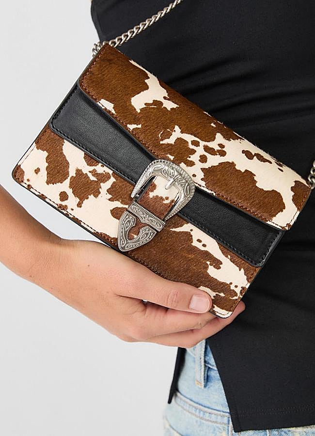 Imagen - Bolso con cow print efecto piel