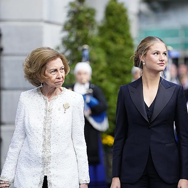 La reina Sofía junto a su nieta, la princesa Leonor.