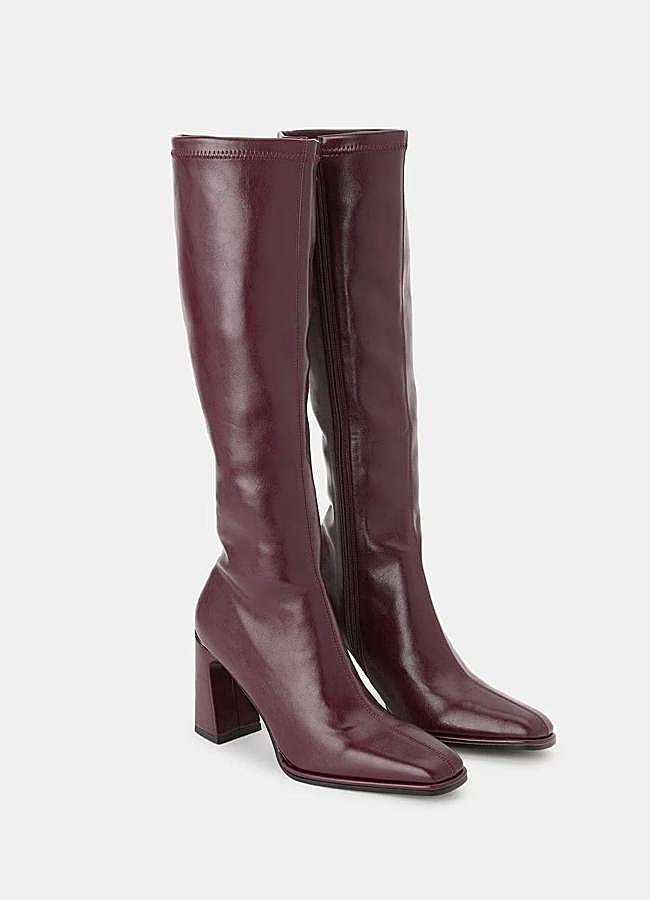 Imagen - Botas de tacón color burdeos