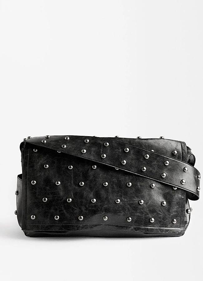 Imagen - Bolso efecto piel negro con tachas metálicas