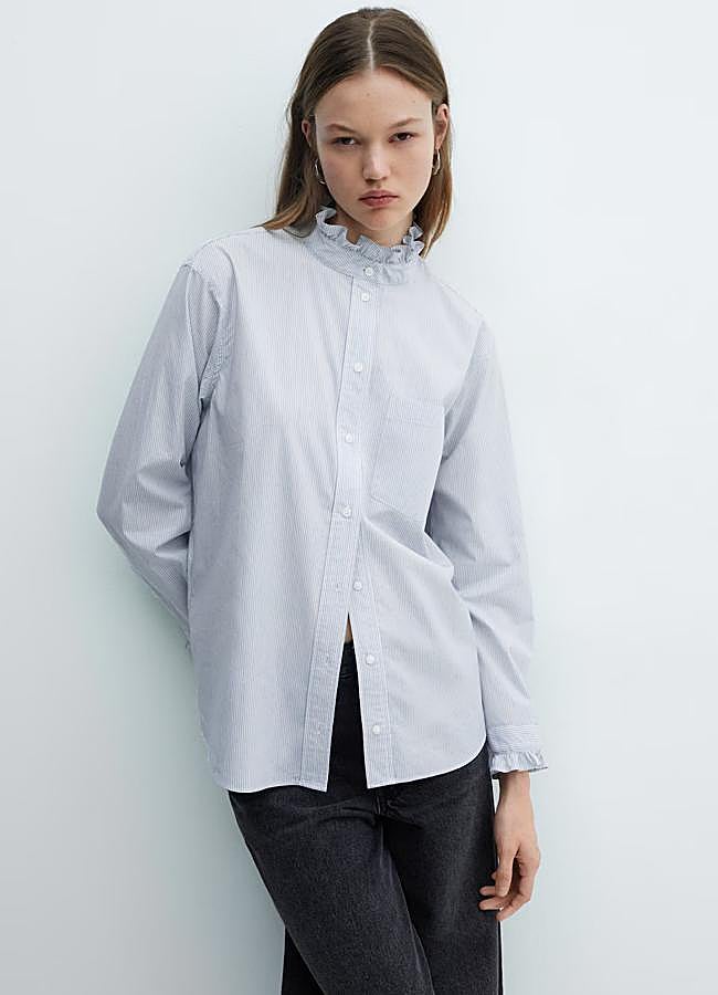 Imagen - Camisa con cuello de volantes de Mango Outlet.