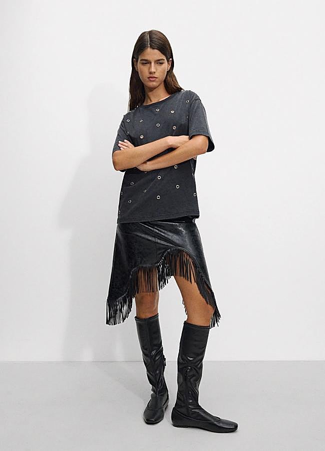 Imagen - Falda de cuero con flecos