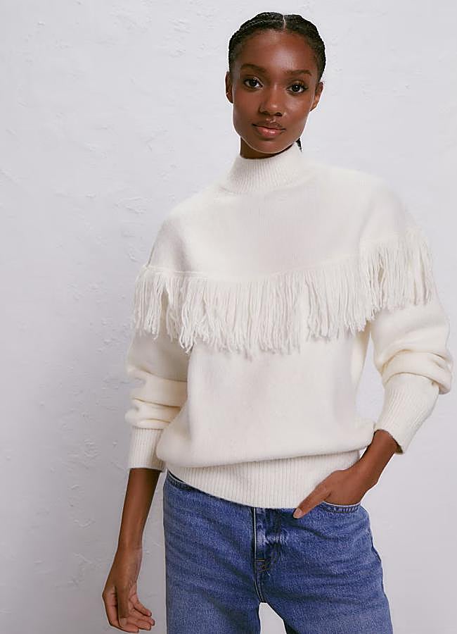 Imagen - Jersey en blanco con detalle de flecos de Easy Wear.