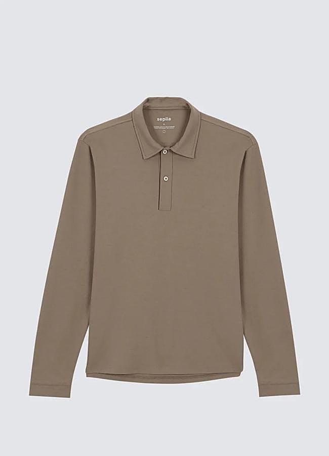 Imagen - Polo de manga larga marrón de Sepiia, 79 euros.