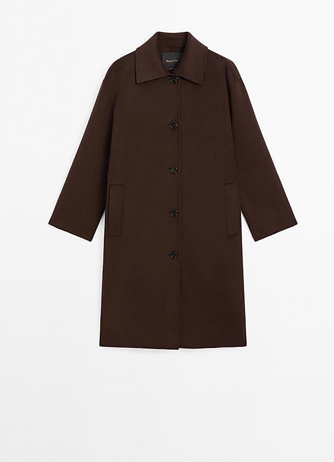 Imagen - Abrigo marrón chocolate de Massimo Dutti, 199 euros.