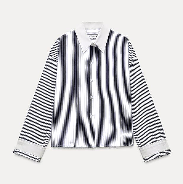 Imagen principal - Camisa con estampado de rayas de Zara (29,95 euros).