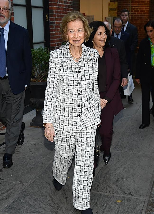 Imagen - La reina Sofía con look en tweed en Nueva York. Foto: Gtres
