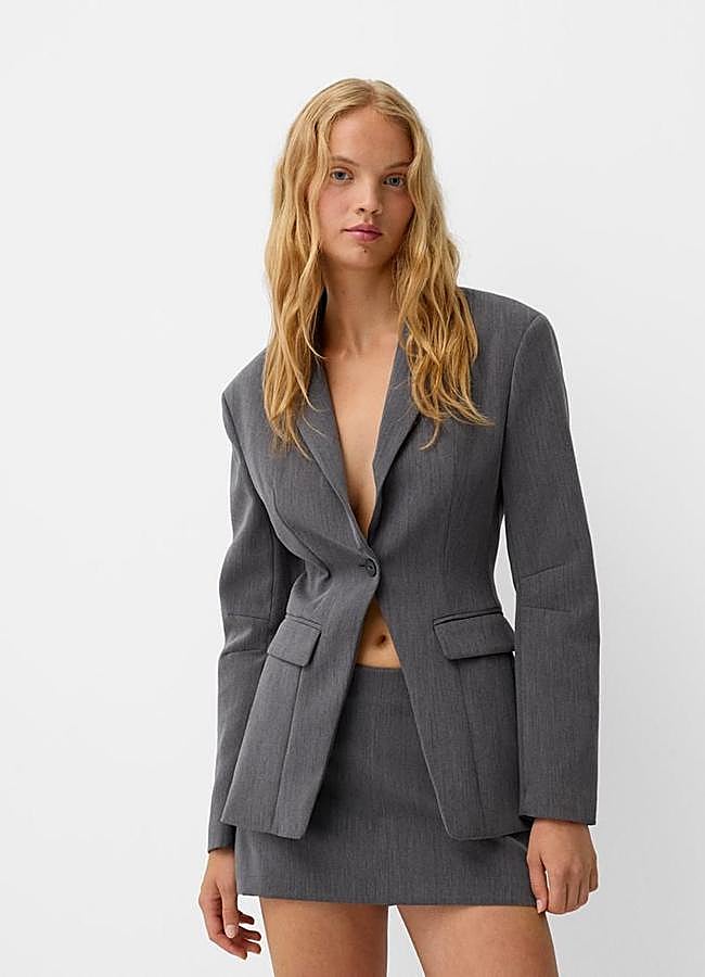 Imagen - Blazer entallada a la cintura en gris