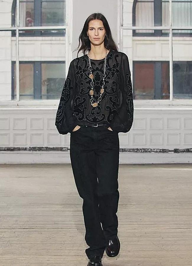 Imagen - Camisa devoré con terciopelo