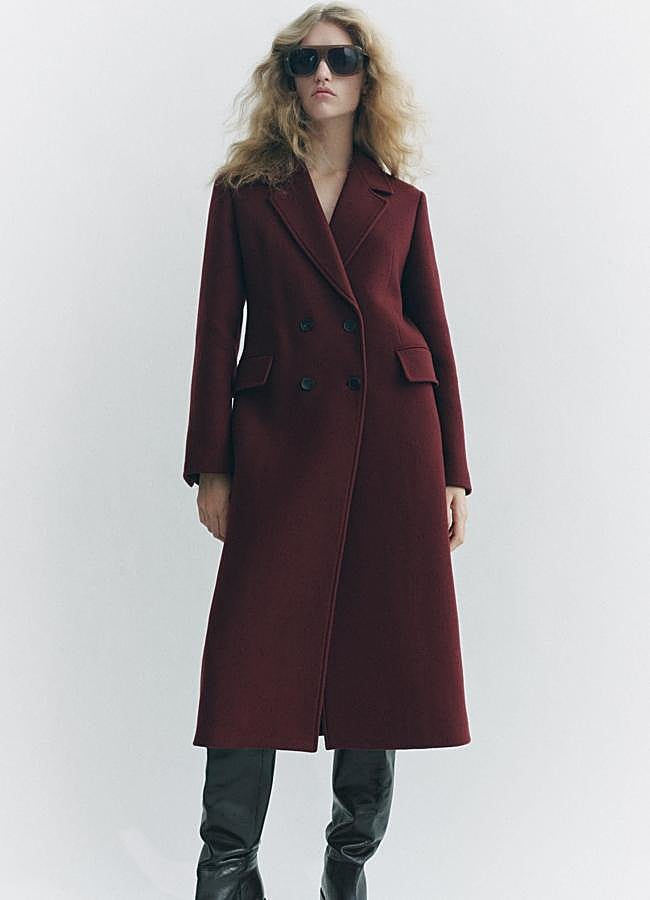 Imagen - Abrigo tailoring burdeos largo