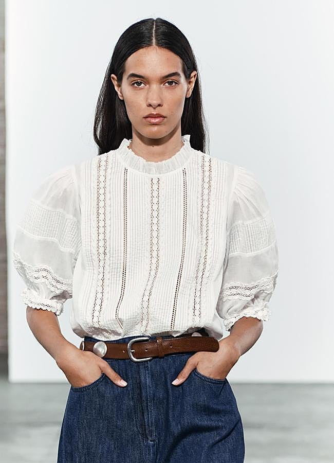 Imagen - Blusa romántica con detalles de puntilla