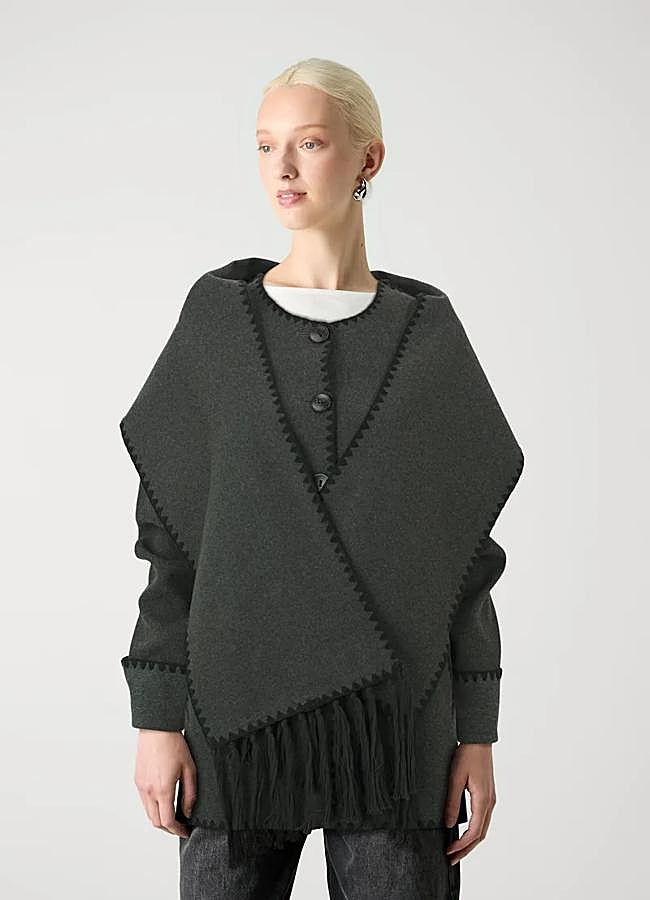 Imagen - Abrigo-bufanda en verde de Only.