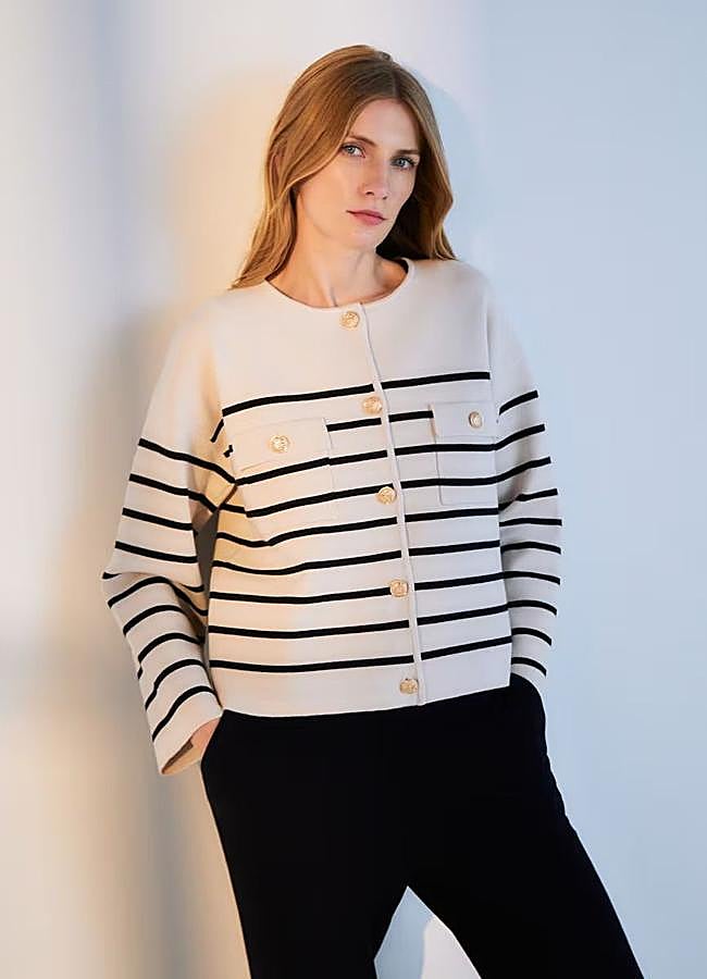 Imagen - Cárdigan de rayas relaxed fit