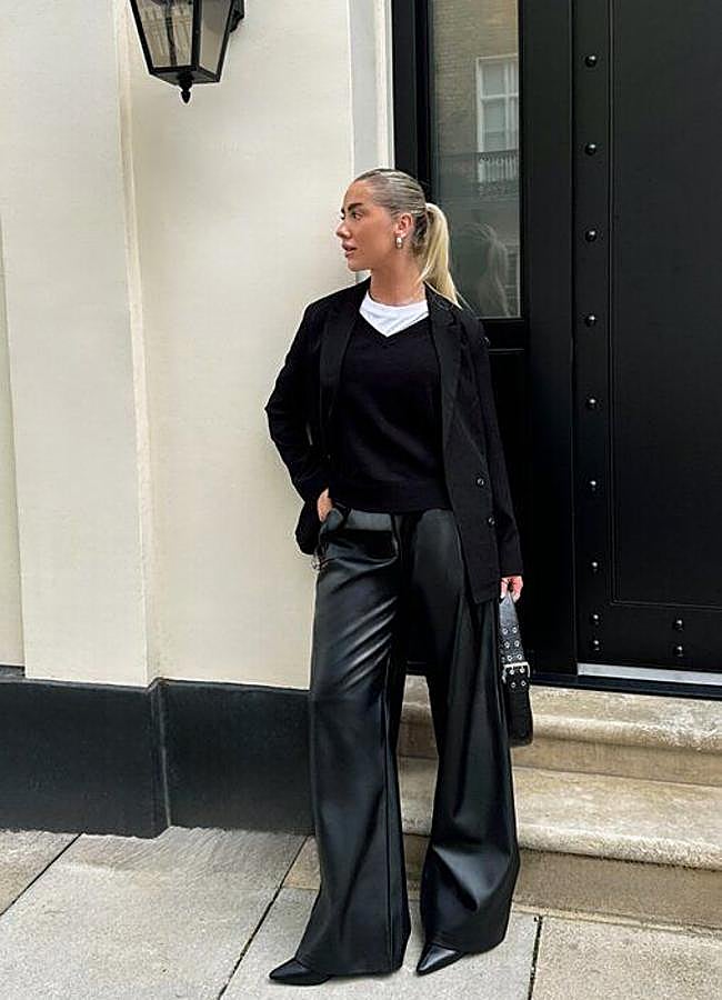 Imagen - Pantalones efecto piel anchos