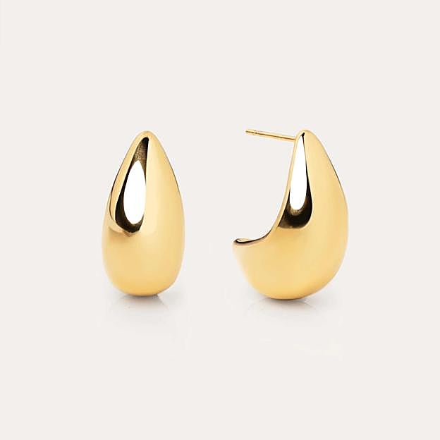 Pendientes Gota Acero Baño Oro (19,99€)