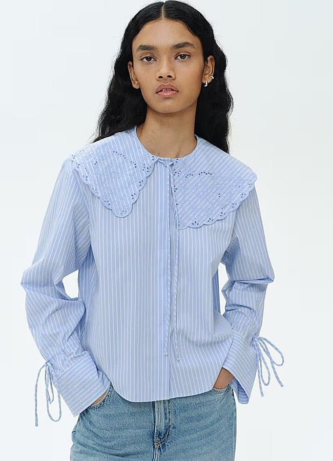 Imagen - Camisa de rayas con cuello bobo