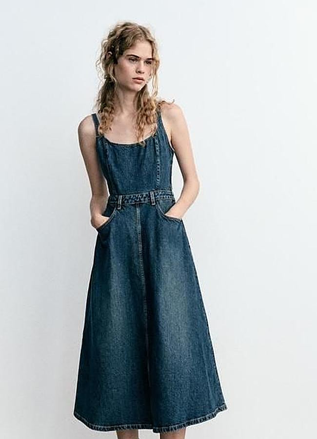 Imagen - Vestido vaquero midi con vuelo