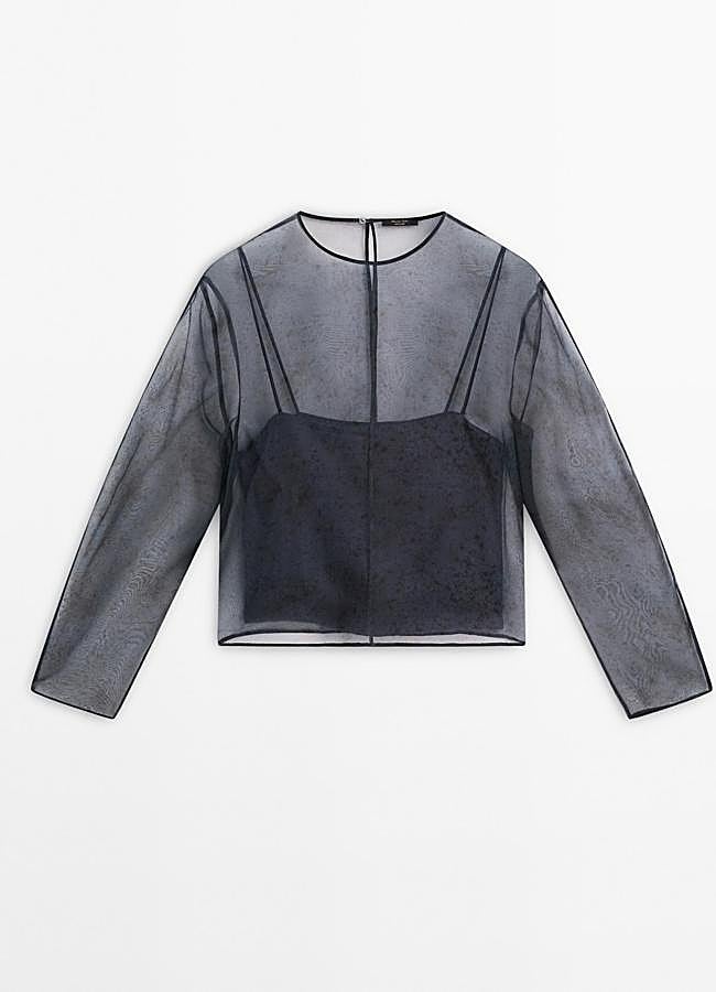 Imagen - Blusa de organza de Massimo Dutti, 69,95 euros.