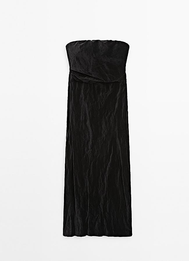 Imagen - Vestido de palabra de honor de Massimo Dutti, 99,95 euros.