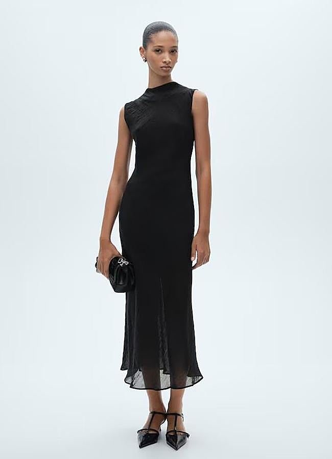 Imagen - Vestido negro midi halter