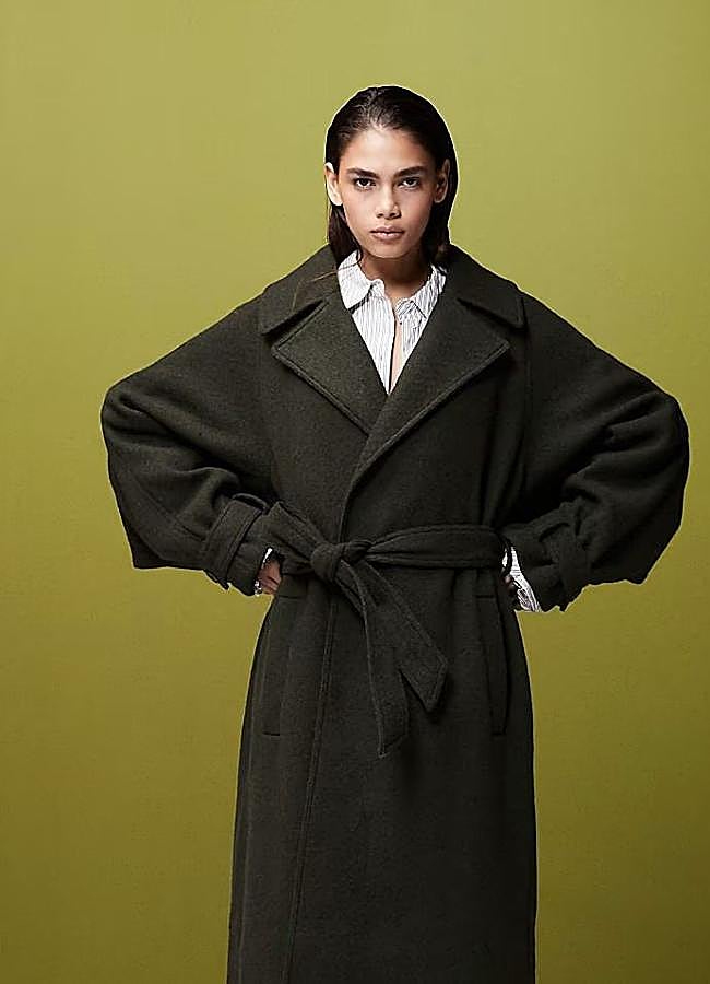 Imagen - Abrigo verde con cinturón