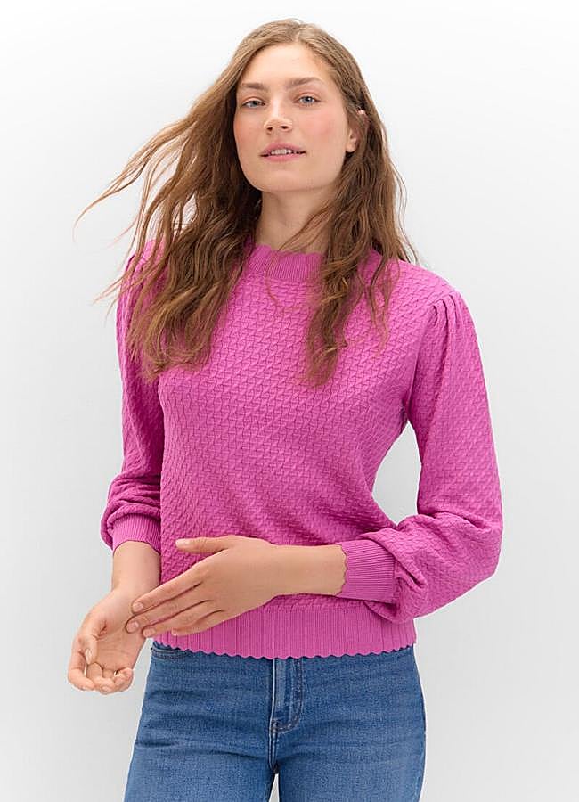 Imagen - Jersey de punto en fucsia de Cortefiel.