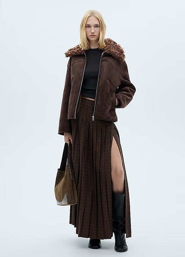 Imagen - Falda larga con estampado de cuadros