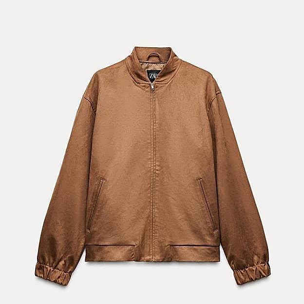 Chaqueta bomber efecto ante (39,95€)