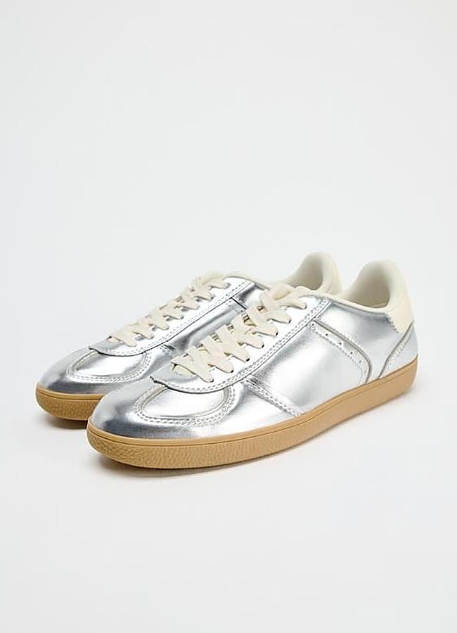 Imagen - Zapatillas efecto metalizado plata