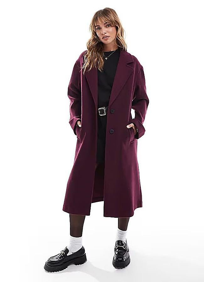 Imagen - Abrigo oversize en tono ciruela