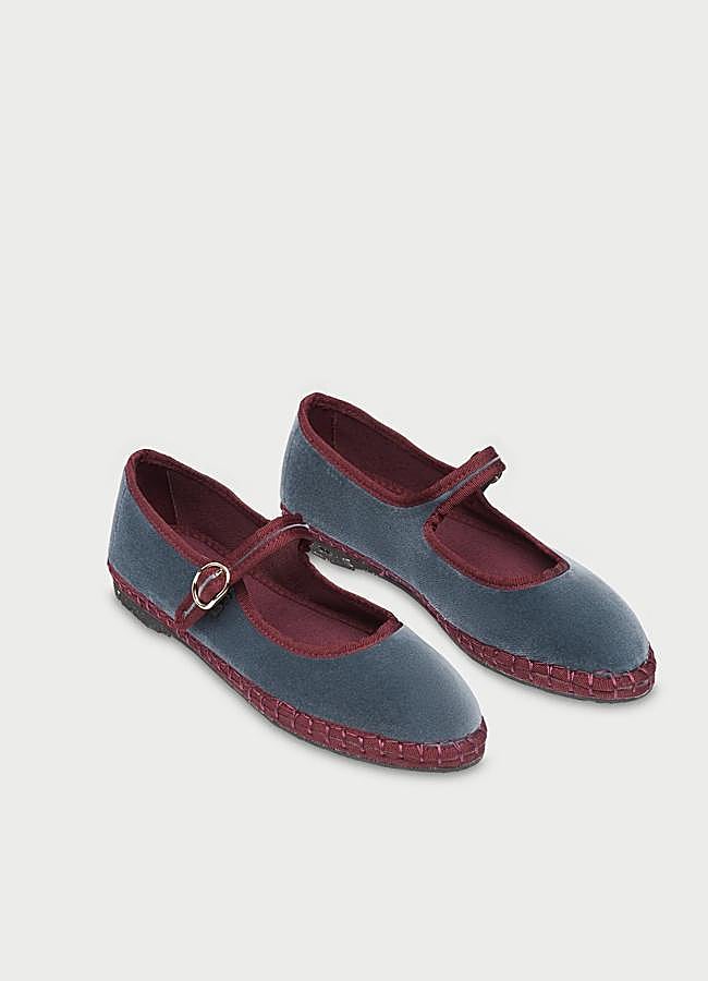 Imagen - Merceditas en color burdeos y azul de Flabelus.