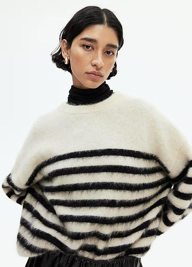 Imagen - Jersey de punto suave con estampado de rayas