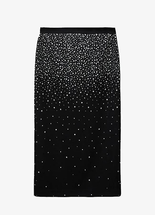 Imagen - Falda de tubo con pedrería de Mango, 59,99 euros.