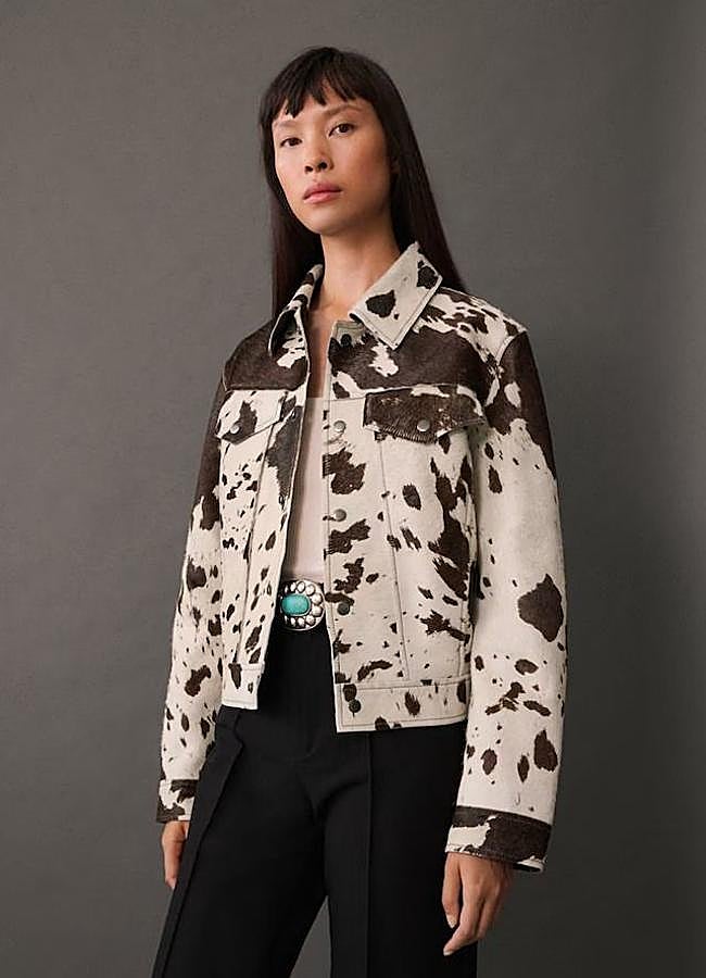 Imagen - Chaqueta de piel con estampado de vaca