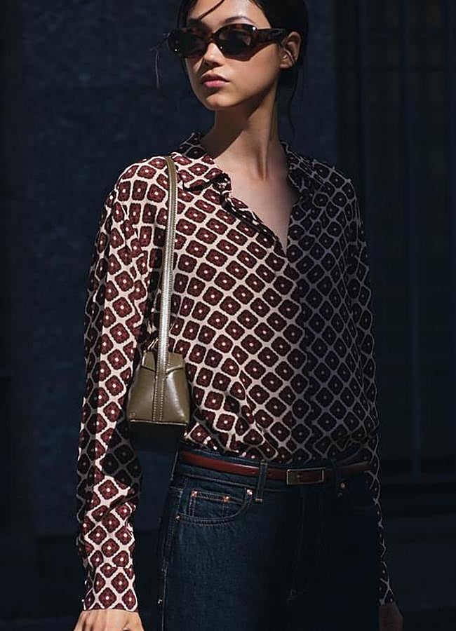 Imagen - Blusa con estampado geométrico retro