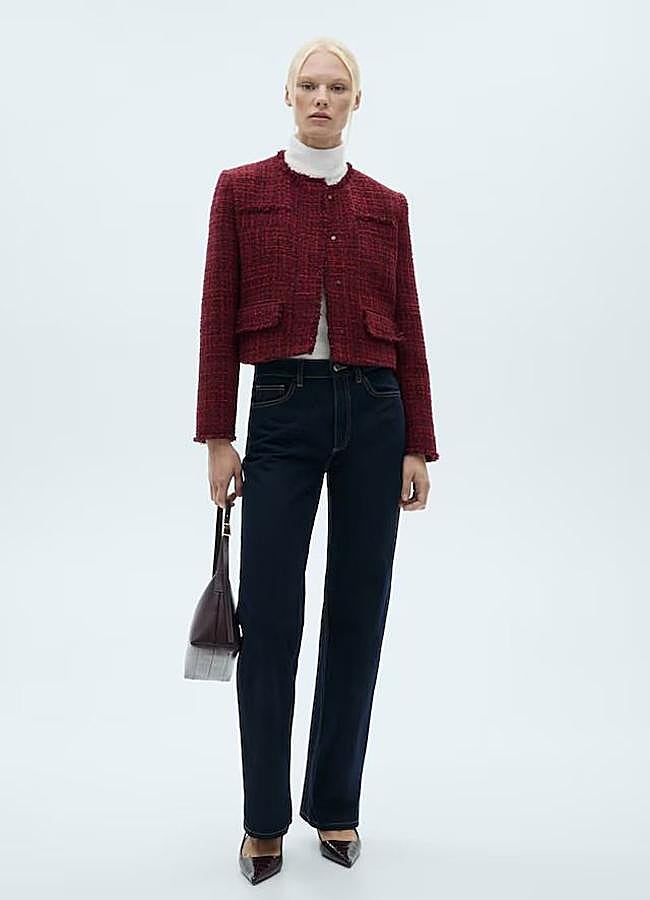 Imagen - Chaqueta de tweed burdeos