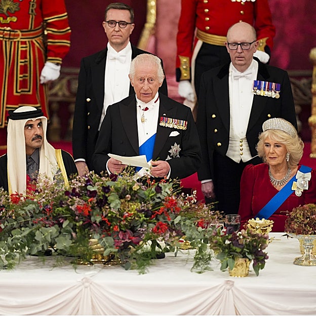 El banquete en honor al emir de Catar. 