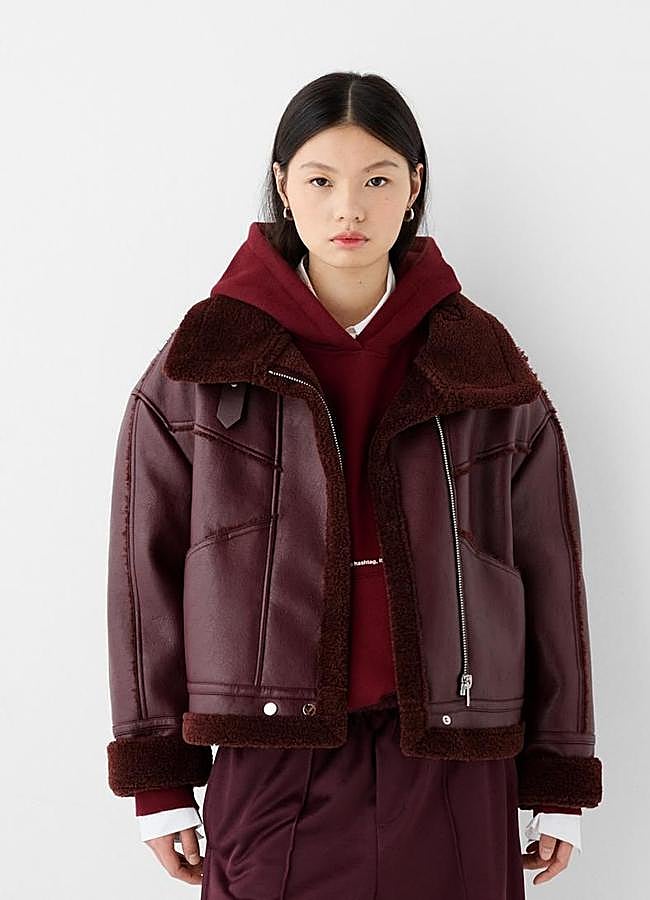 Imagen - Chaqueta de doble faz burdeos