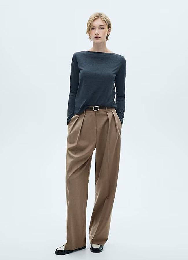 Imagen - Pantalones anchos de traje neutros