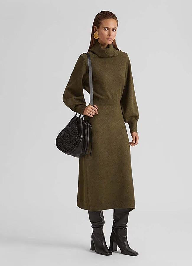 Imagen - Vestido de punto midi con cuello alto