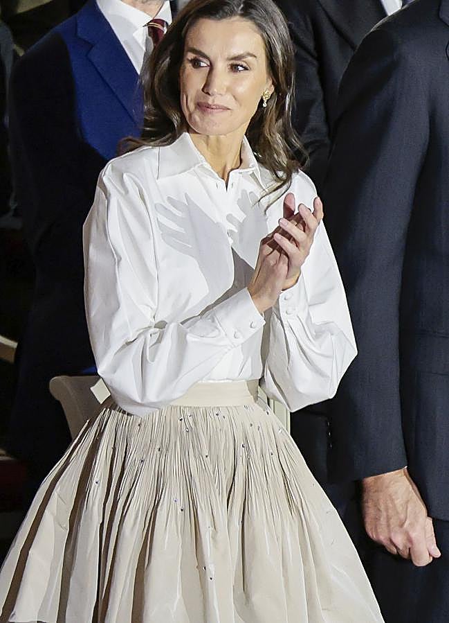 Imagen - La reina Letizia con una falda de The 2nd Skin. / GTRES