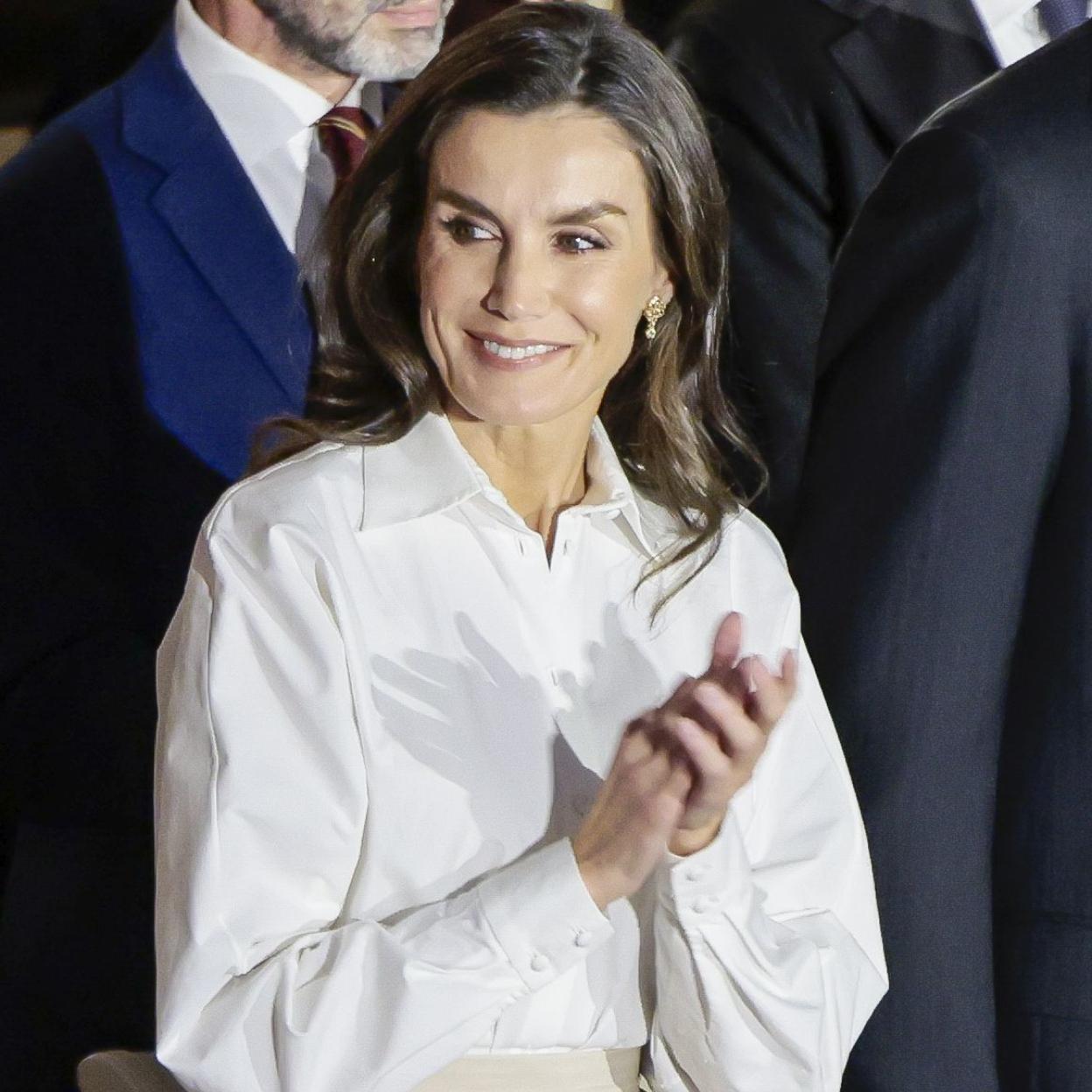 La reina Letizia en Nápoles.