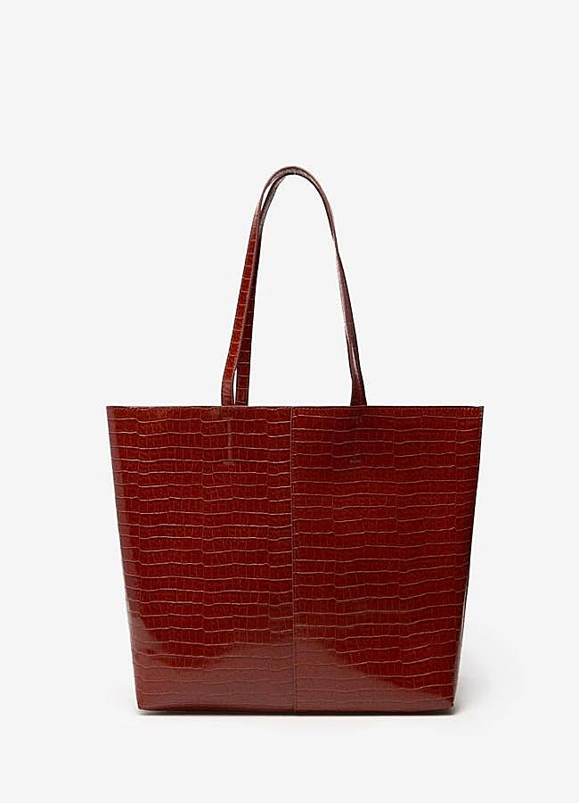 Imagen - Bolso shopper efecto cocodrilo de Cortefiel.