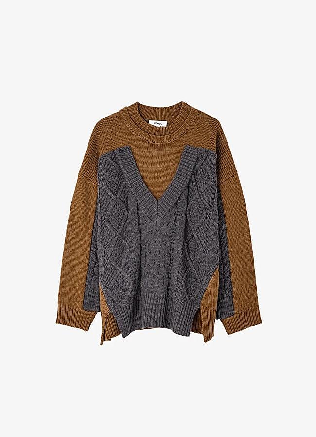 Imagen - Jersey marrón y gris de Ipekyol, a la venta en Zalando, 115,17 euros.