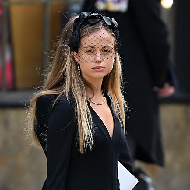 Lady Amelia Windsor en el funeral de Isabel II de Inglaterra. 