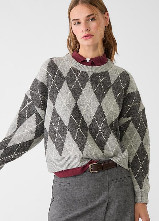 Imagen - Jersey de rombos gris