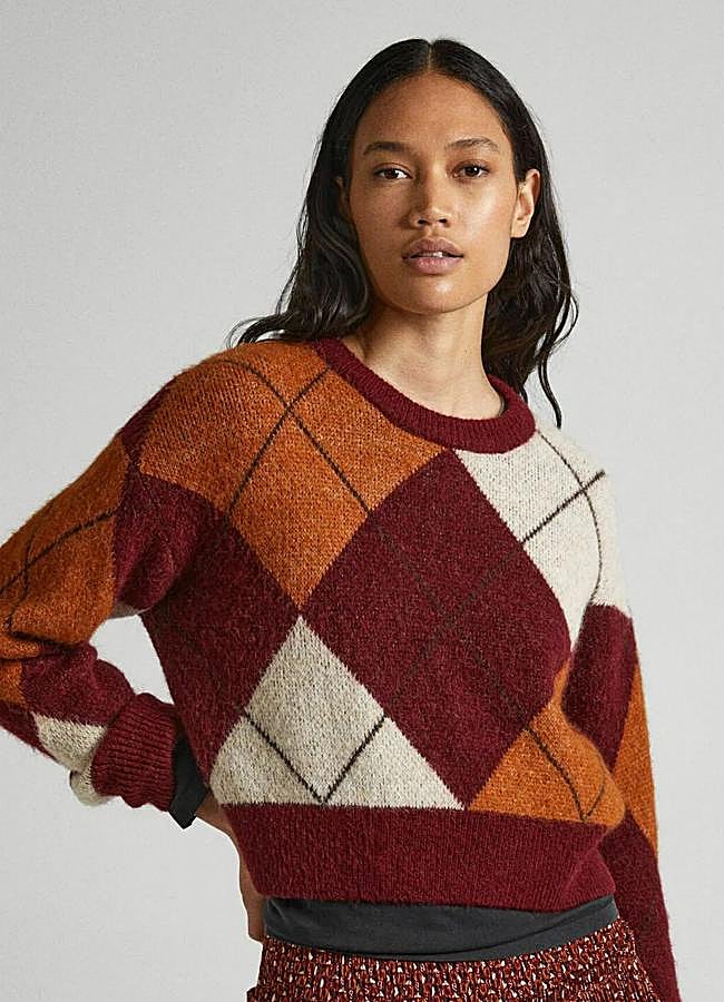 Imagen - Jersey con estampado de rombos en tejido suave