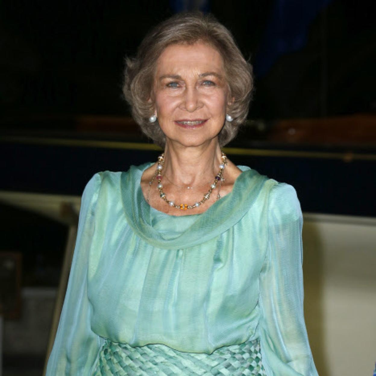 La reina Sofía durante las bodas de oro de Ana María y Constantinos de Grecia. 